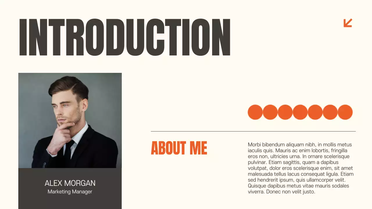 Orange Modern Portfolio Presentation