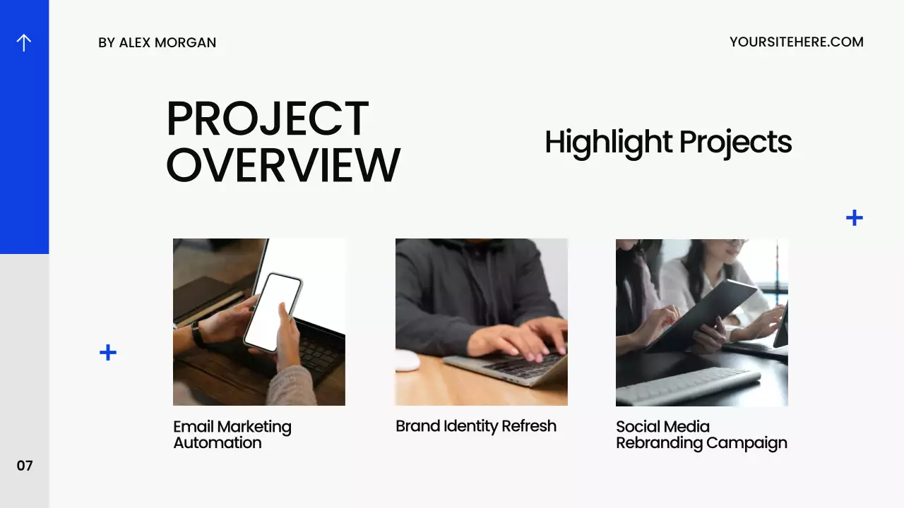 Presentasi Portofolio Modern Biru