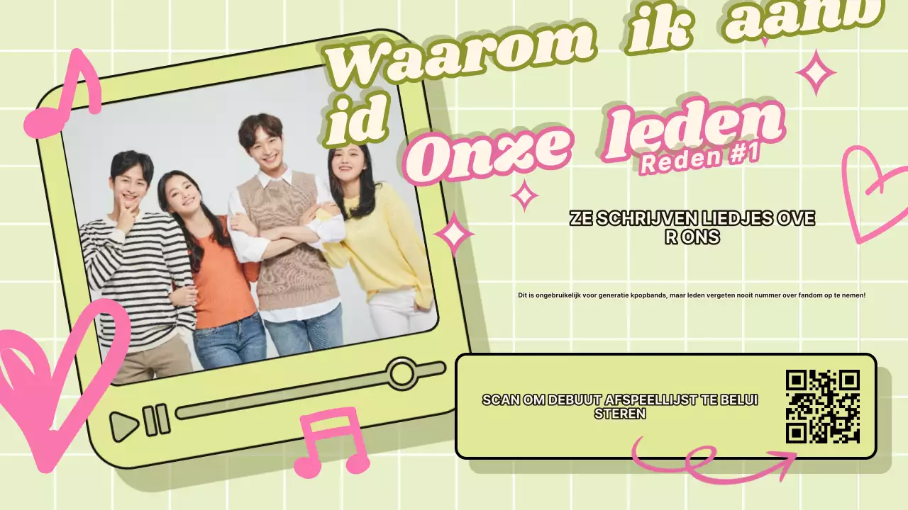 Blauw Roze Trendy Fandom Presentatie