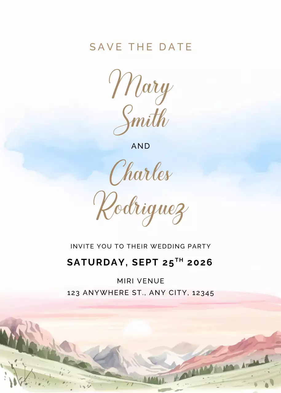 White Elegant Wedding Invitation