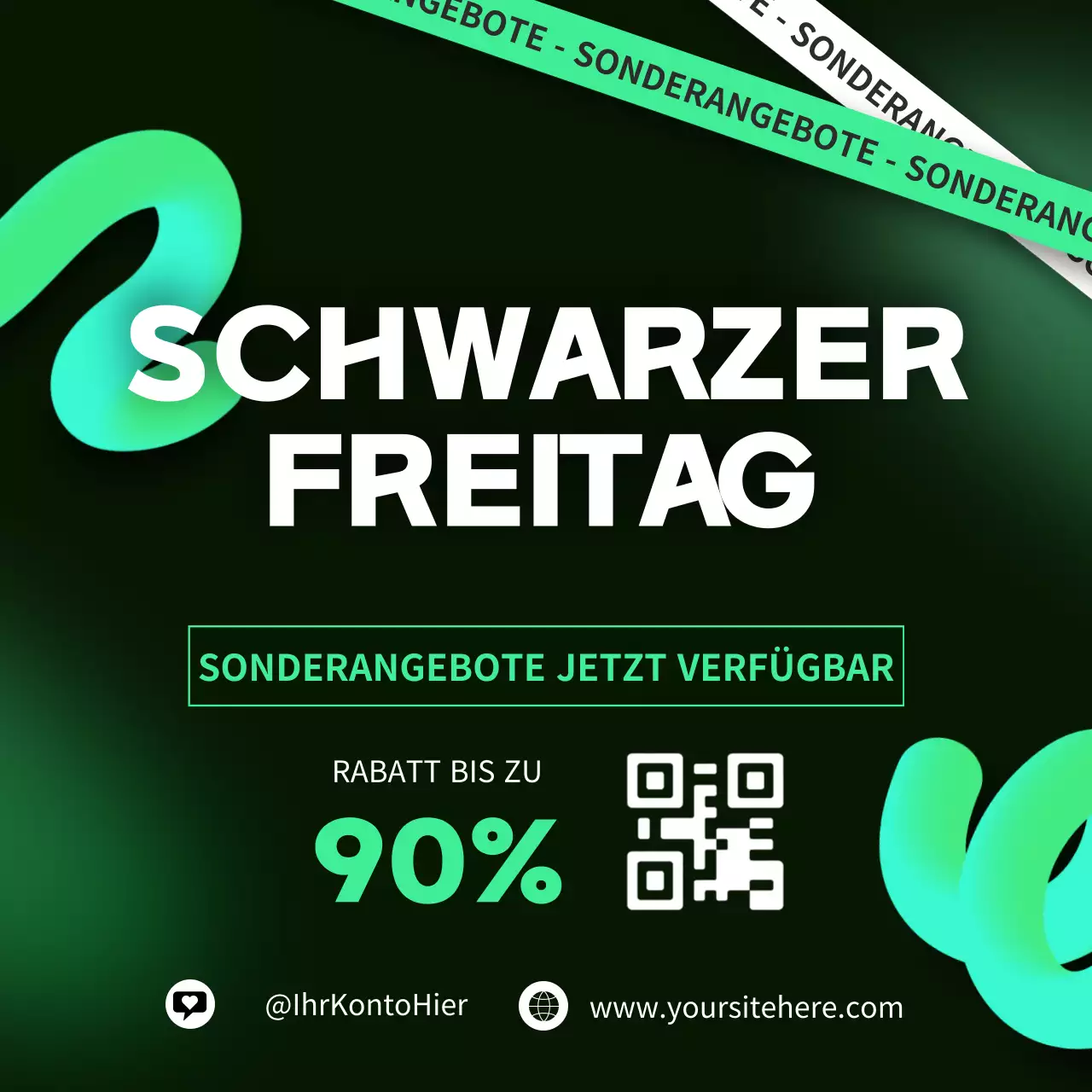 Green Modern Black Friday Sale Aktion