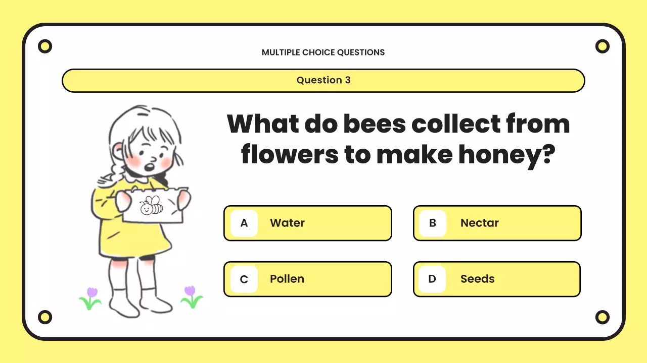 Yellow Playful Quiz Announcement Presentation