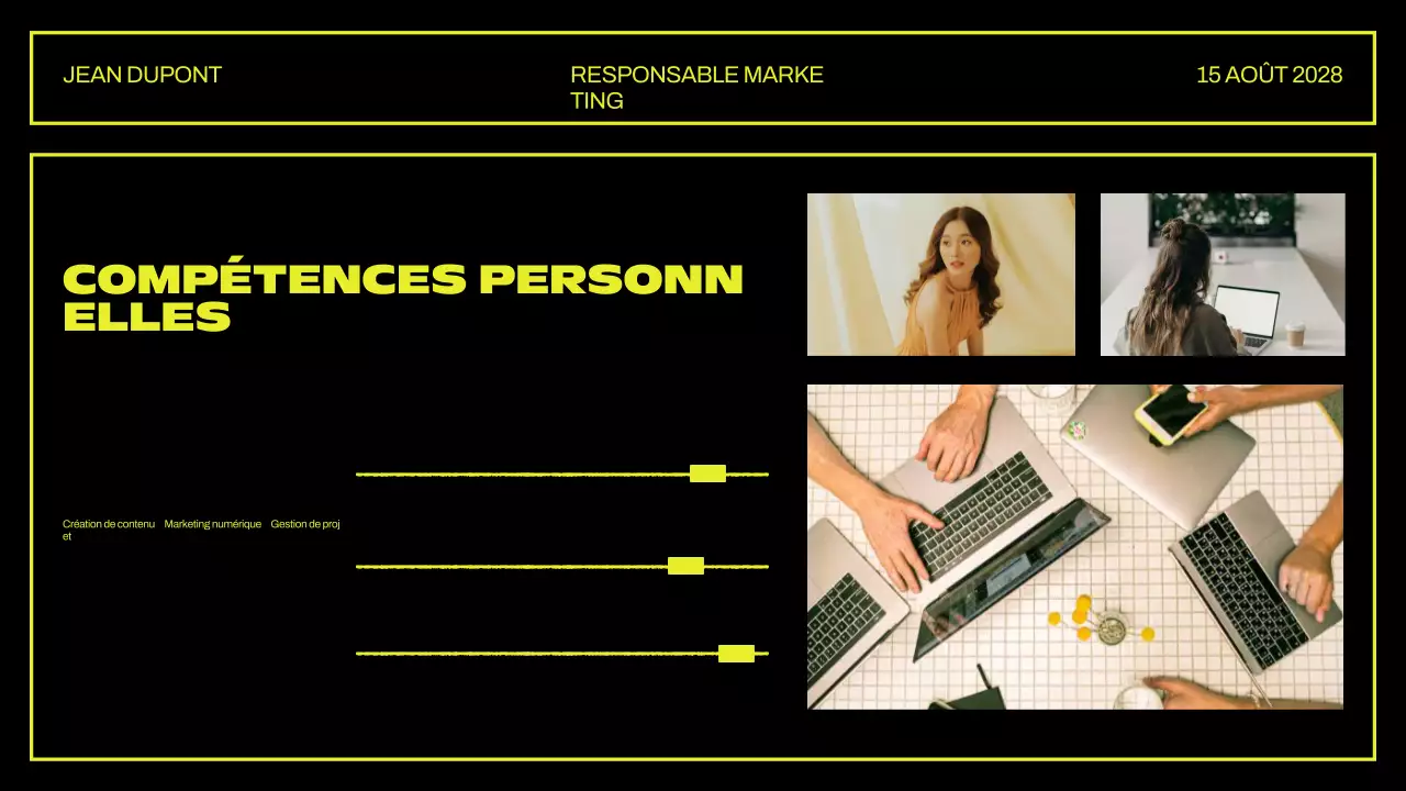 Présentation d'un portfolio créatif