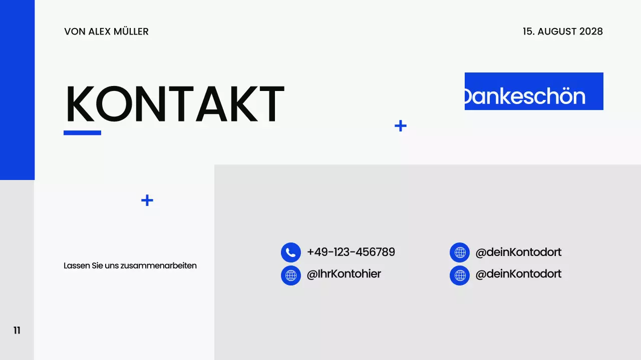 Blaues Modernes Kreativitätsportfolio