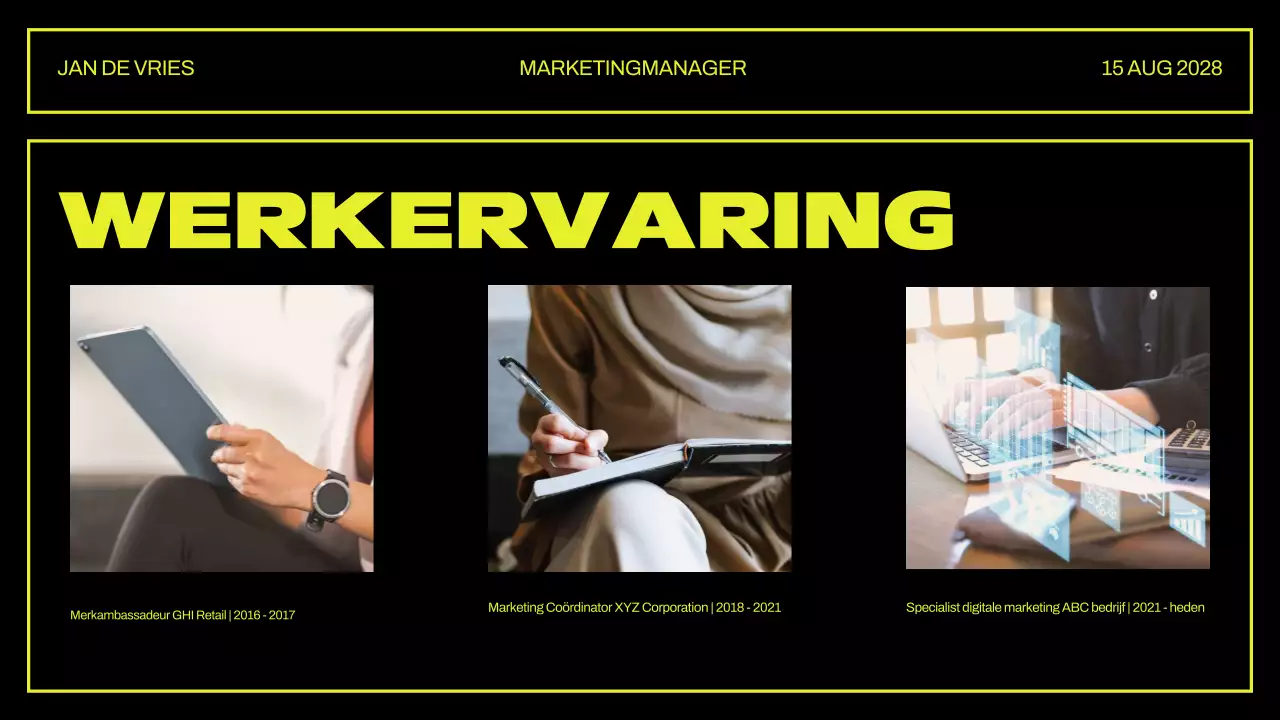 Presentatie creatief portfolio