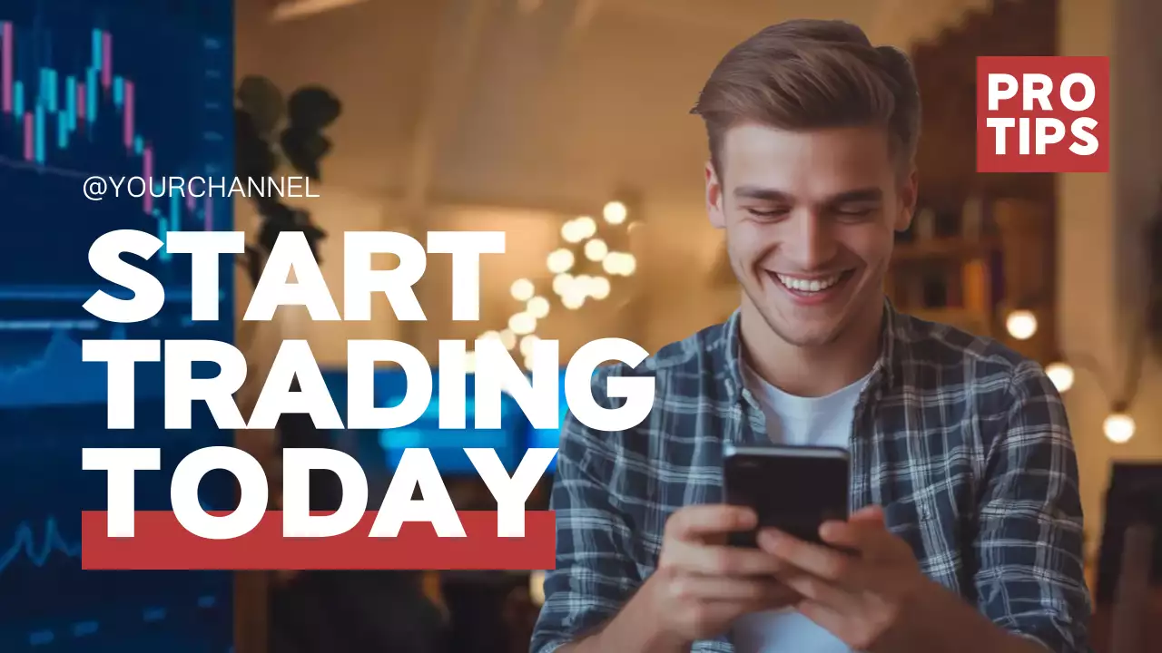 Red Modern Trading Promotion YouTube Thumbnail