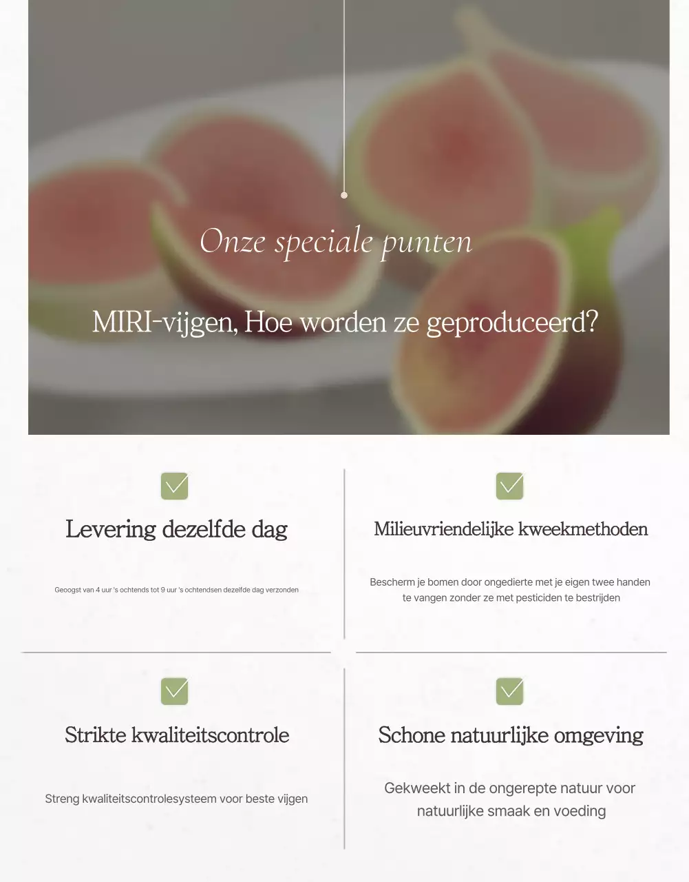 Verkoopbevordering van stijlvolle vijgen in wit en grijs