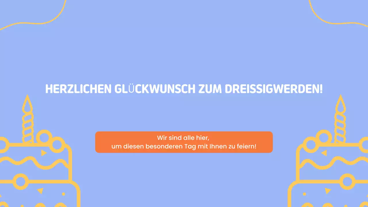 orange einfache Geburtstagspräsentation