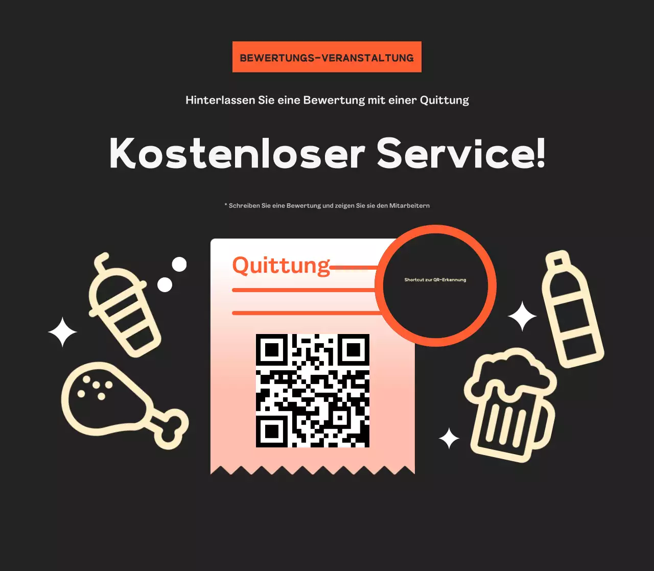 Werbung für Orange Pop Veranstaltungen in den sozialen Medien