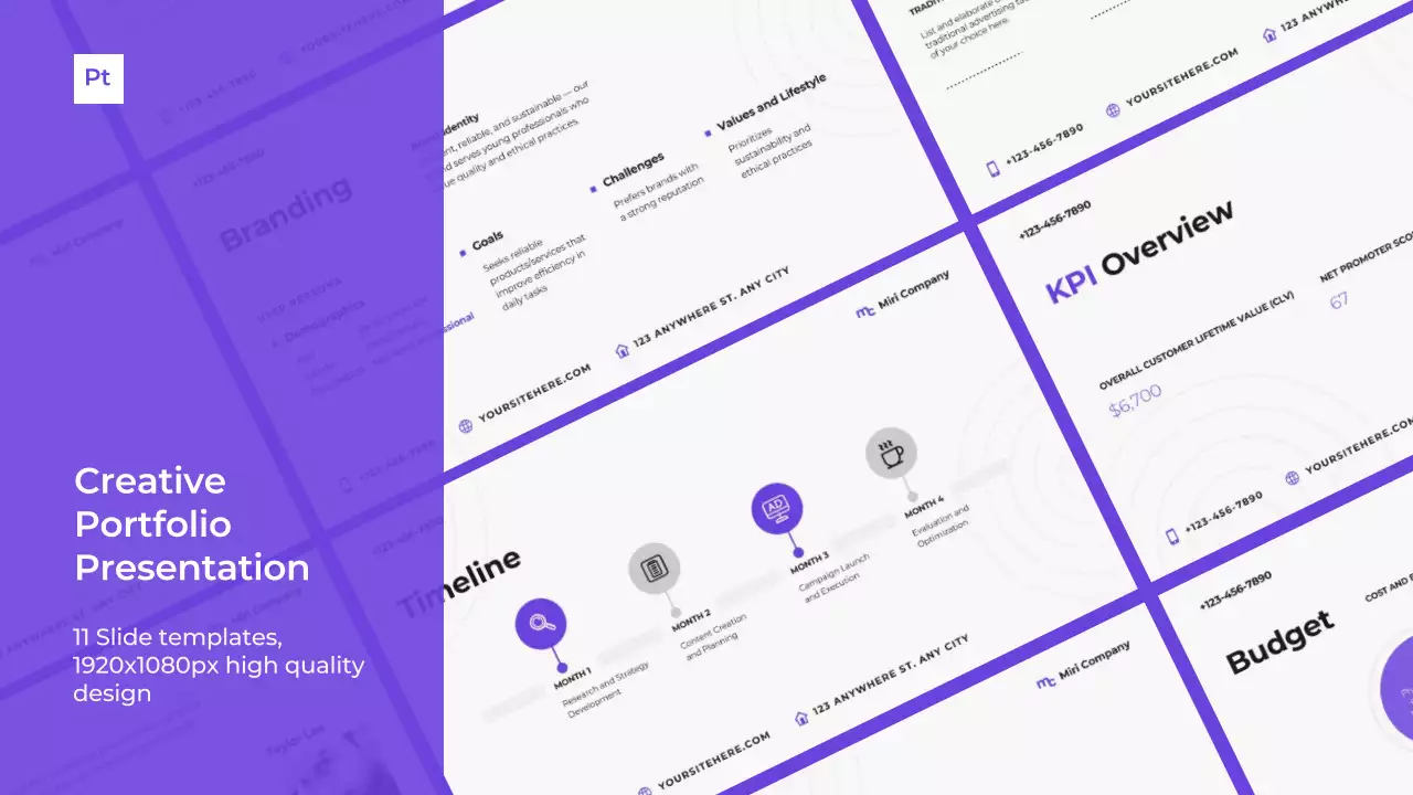Purple modern marketing plan