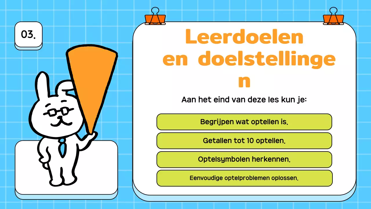 Blauwe vrolijke cursus wiskunde