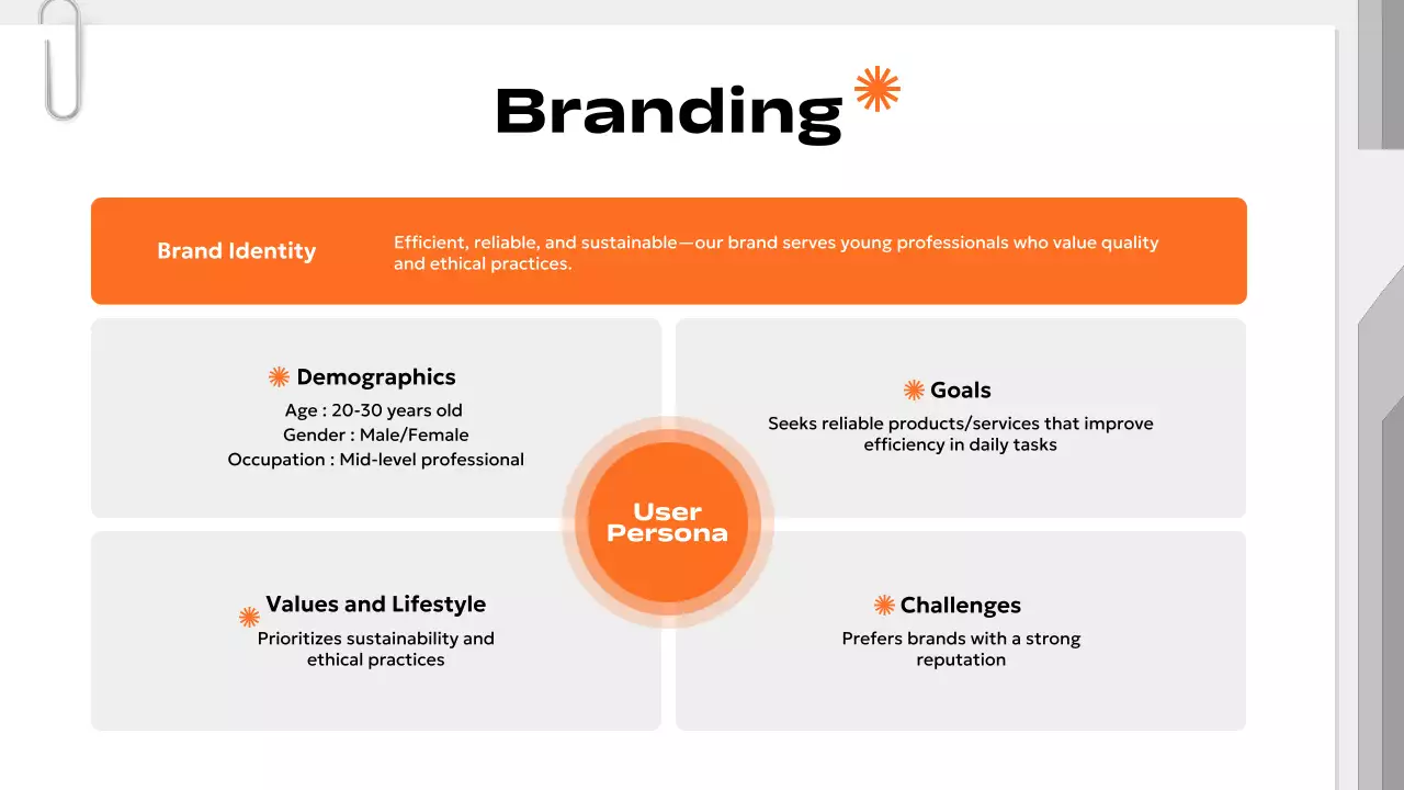 Orange Professional Marketing Plan Presentation
