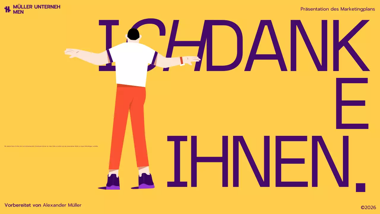 gelber moderner Marketingplan