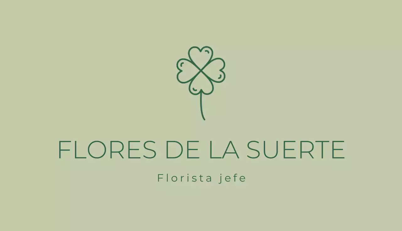tarjeta de visita de floristería beige simple