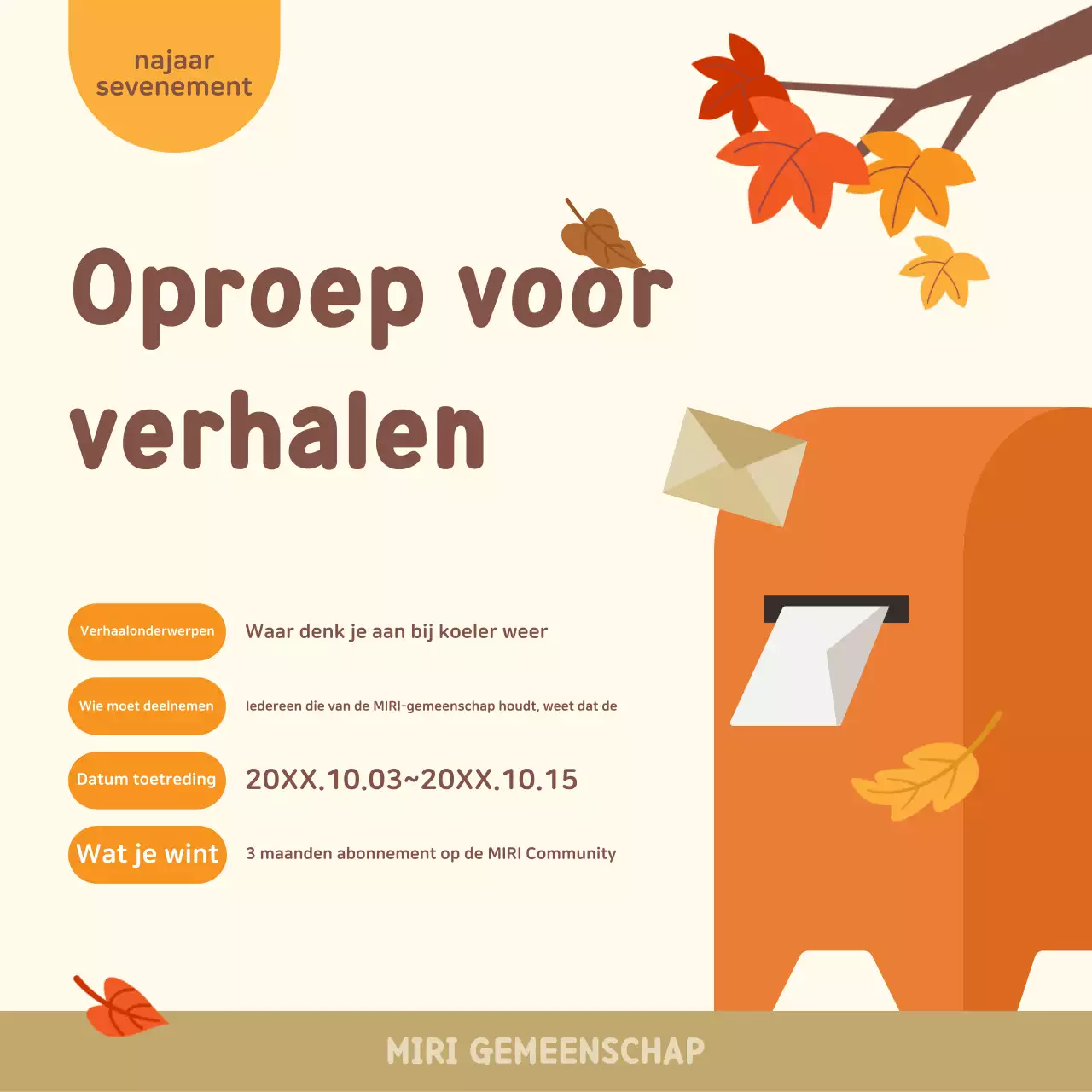 Oranje Zoete Gebeurtenissen