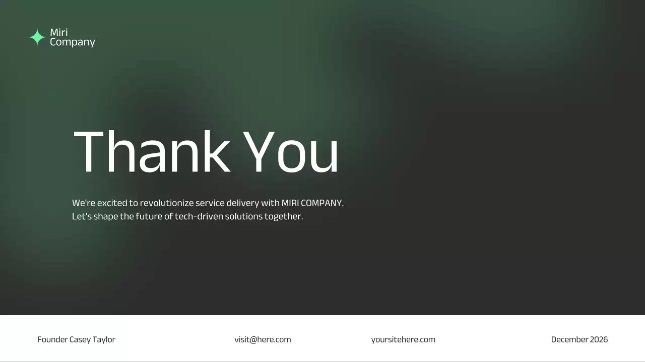 Green Professional Business Pitch Presentation