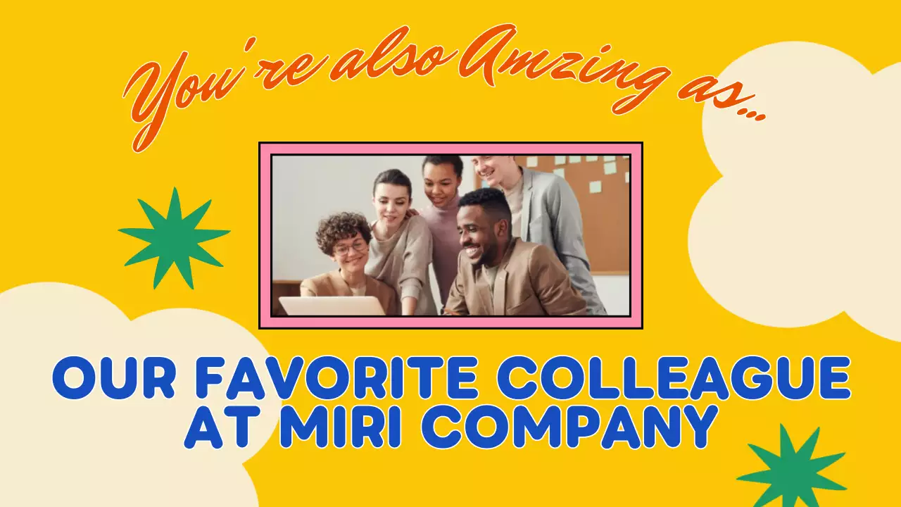 Yellow Trendy Birthday Greetings Card Presentation