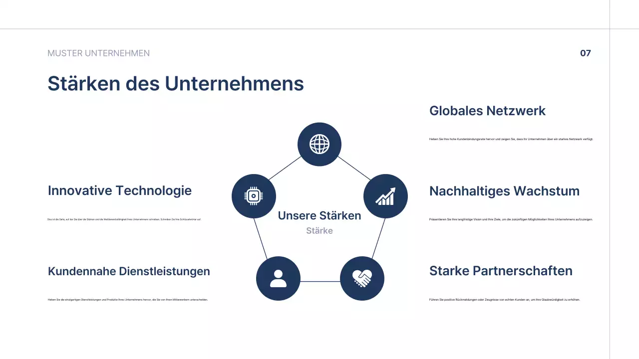 Blue Simple Manufacturing Unternehmensprofil Promotion