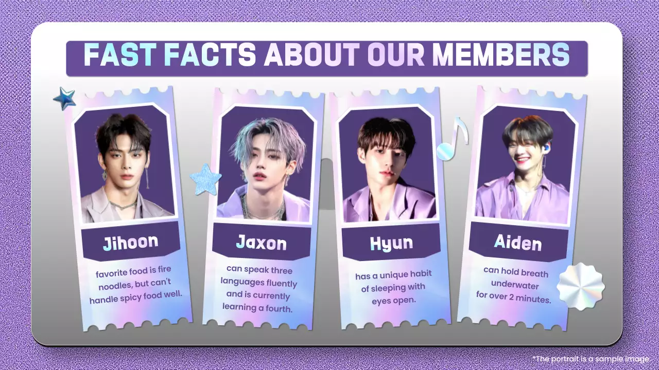 Purple Trendy Fan Diary Presentation