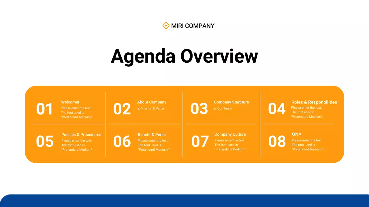 Blue Professional Onboarding Guide Presentation