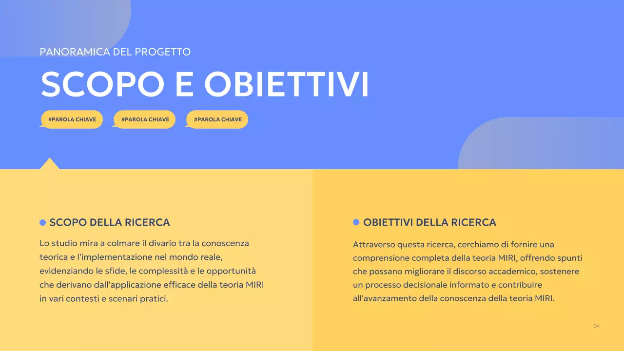 relazione sul progetto di gruppo blue modern