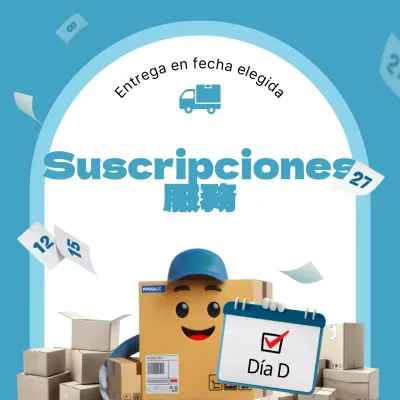Anuncio de suscripción simple en azul claro