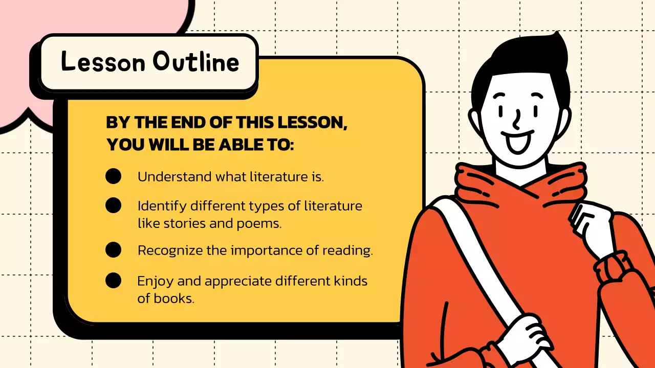 Yellow Minimal Literature Course Presentation