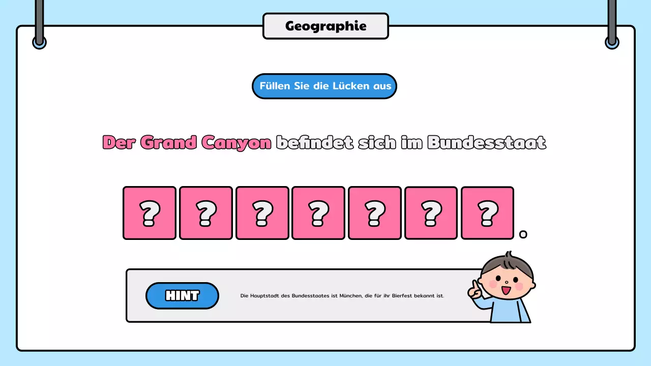 blaues Comic-Quiz Ankündigung