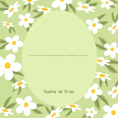 Groen Bloemig Schattig Motiverend Citaat Social Media Promotiebericht