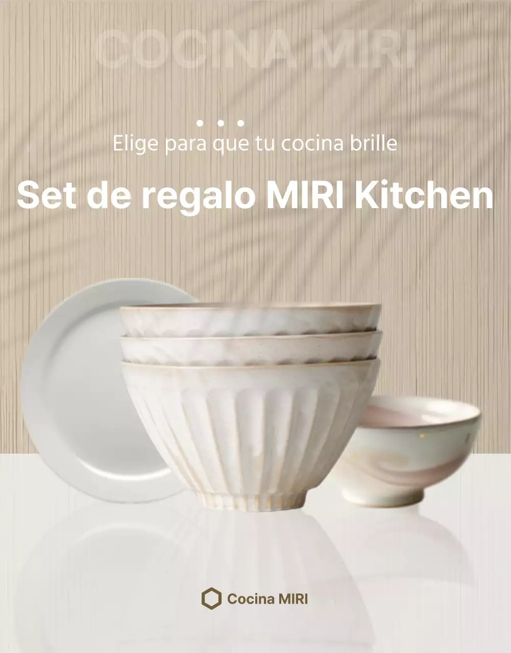 Regalo de inauguración moderno menaje de cocina en beige