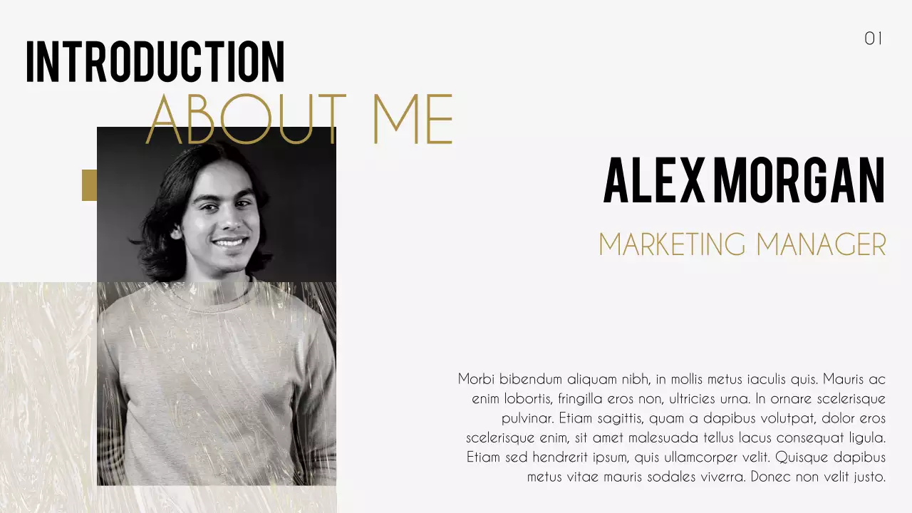 Black Modern Portfolio Resume Presentation