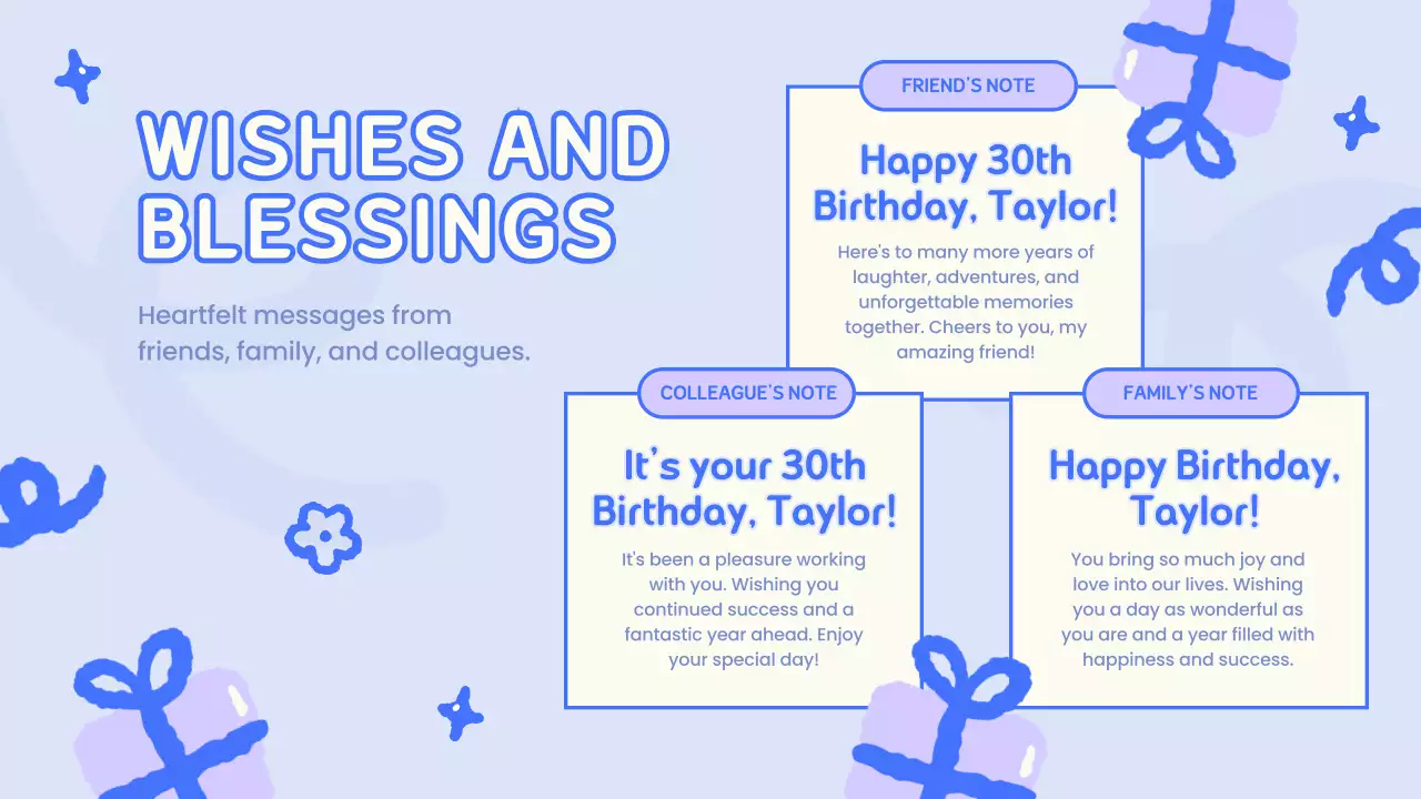 Blue Simple Birthday Invitation Presentation