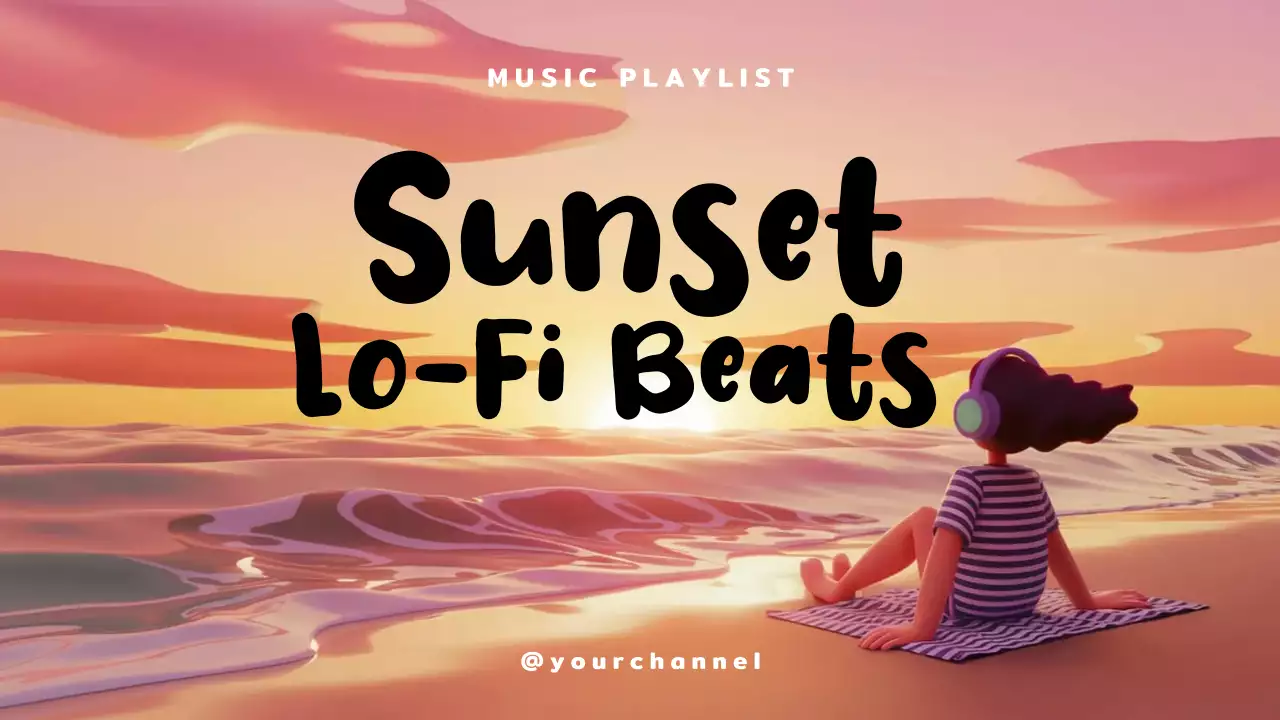 Orange Retro Music Playlist YouTube Thumbnail