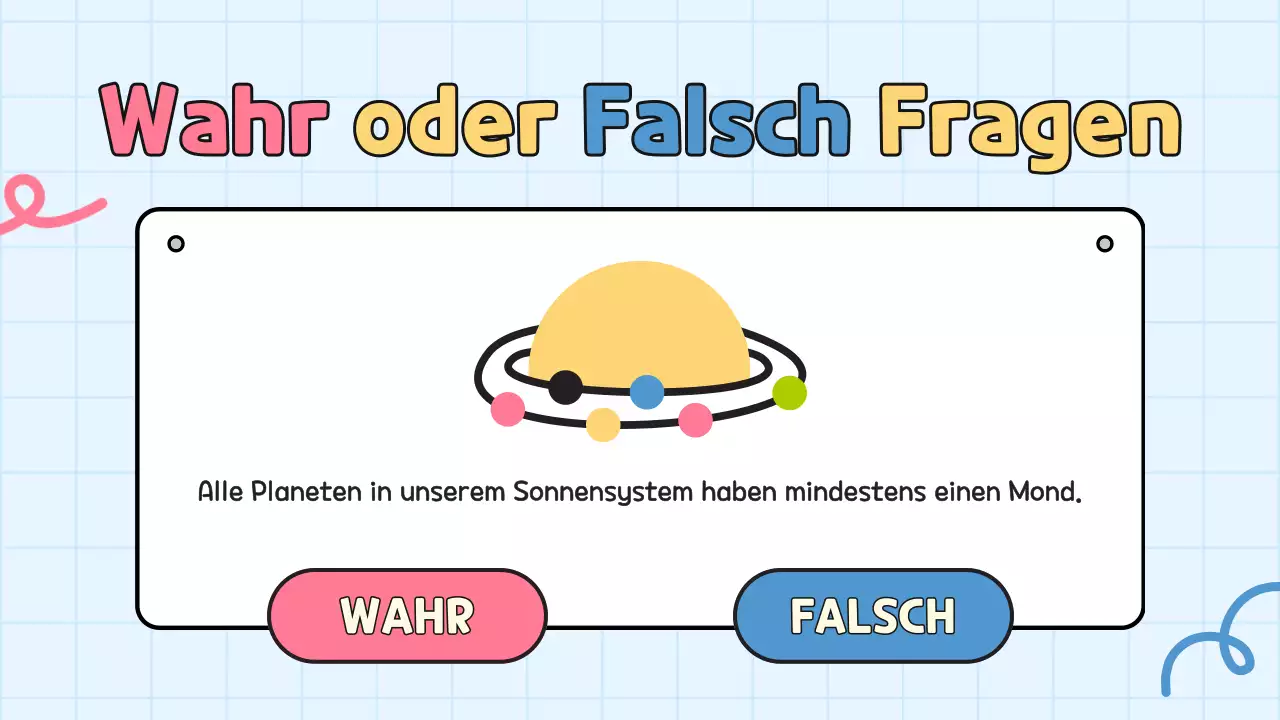 Gelbes Quiz für Schülerpräsentation