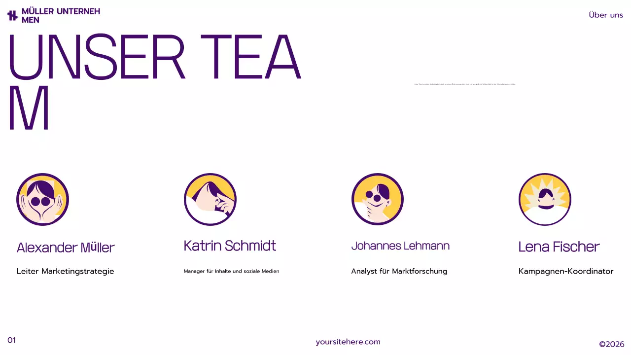 gelber moderner Marketingplan