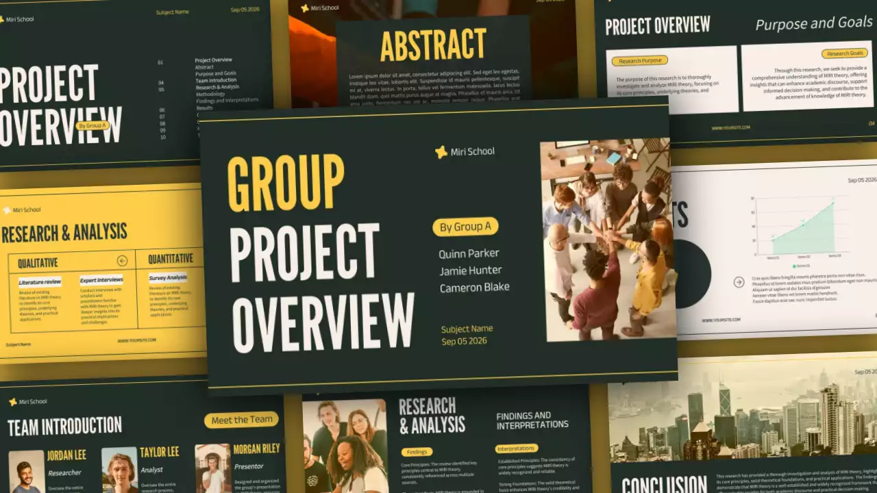Yellow Professional Project Presentation