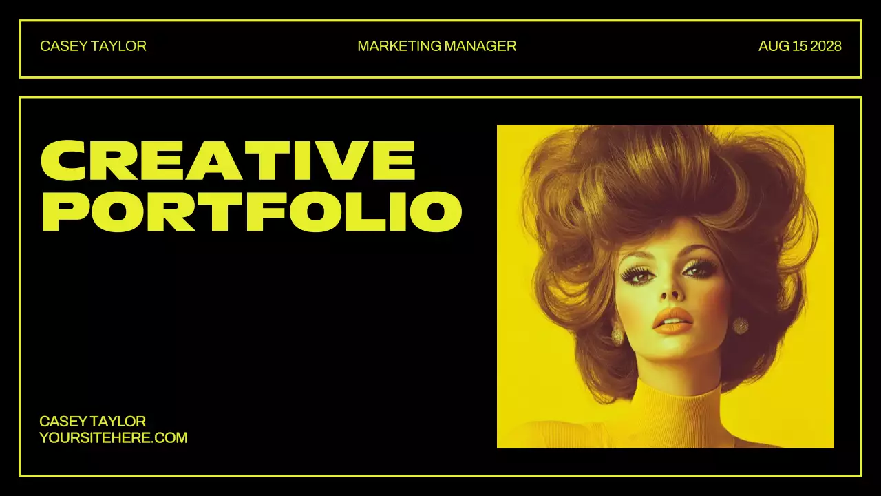 Yellow Retro Portfolio Presentation