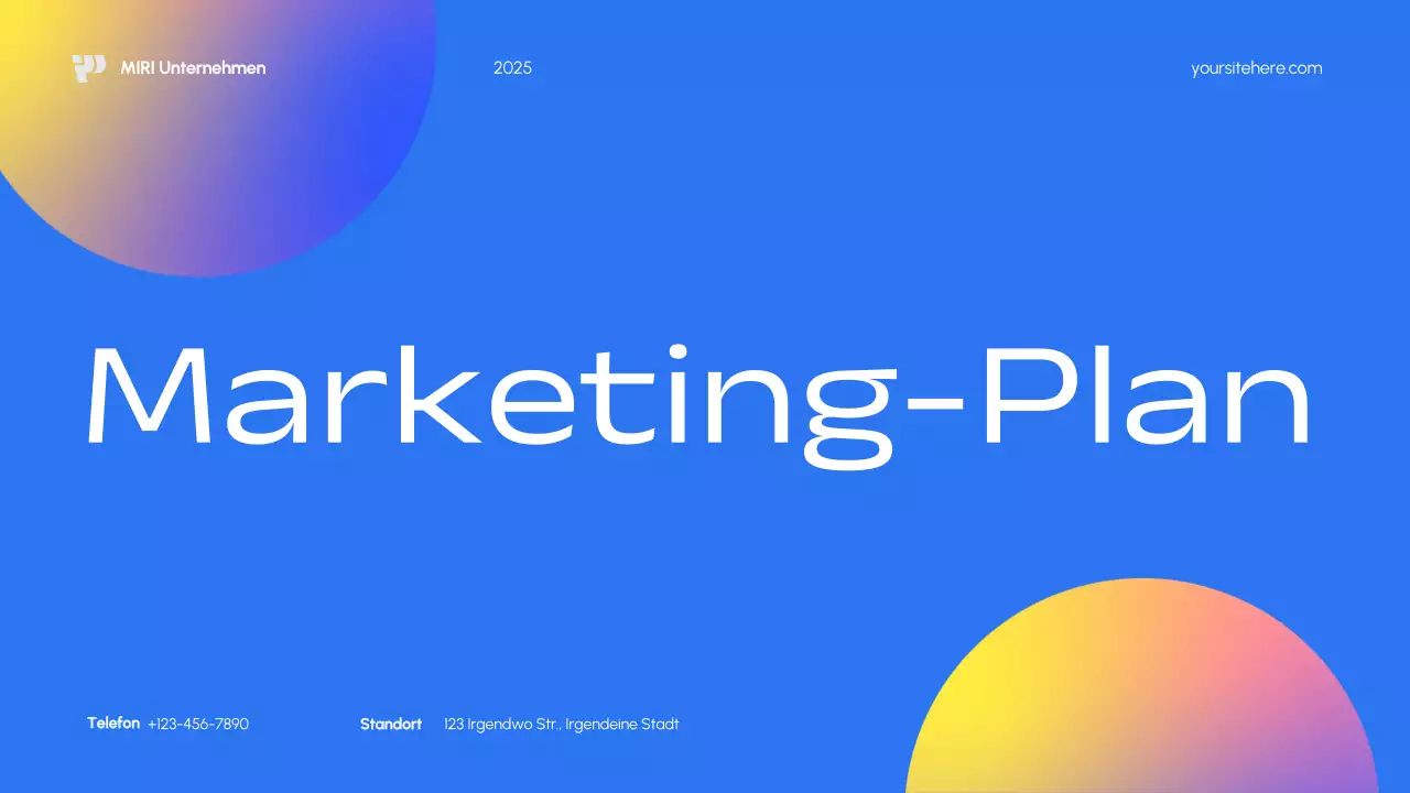 Blue Modern Marketing Plan