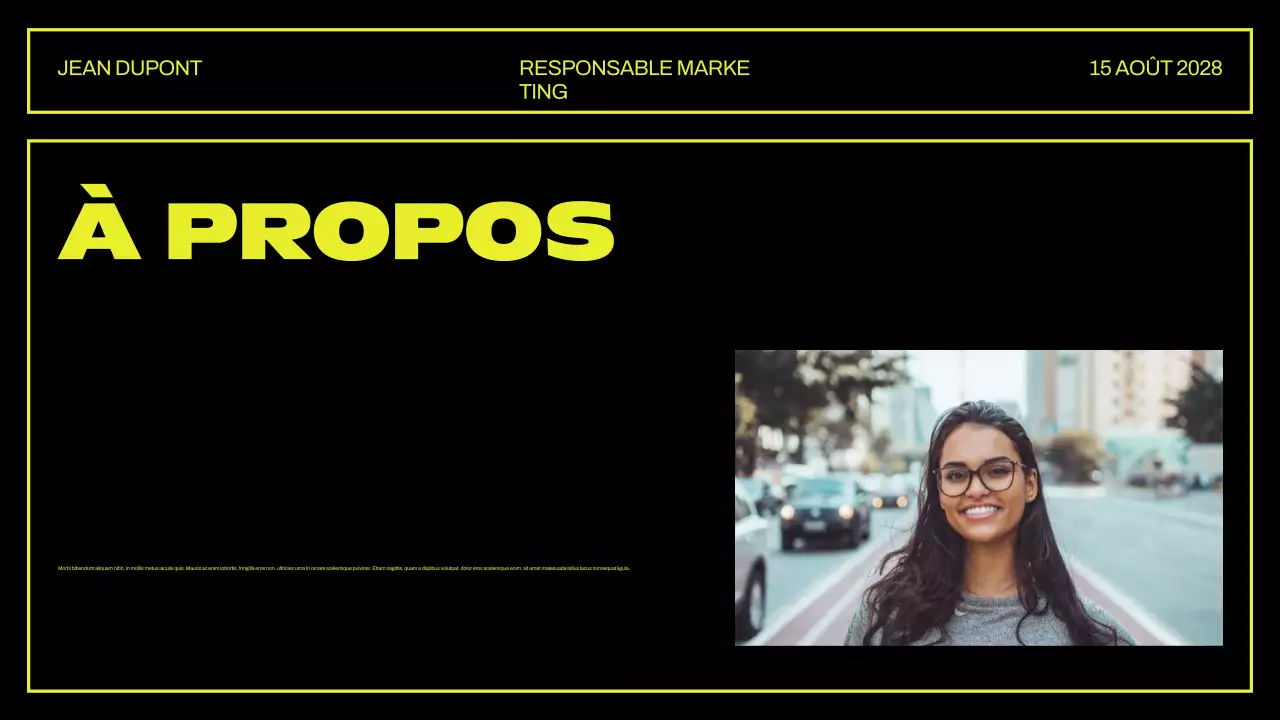 Présentation d'un portfolio créatif