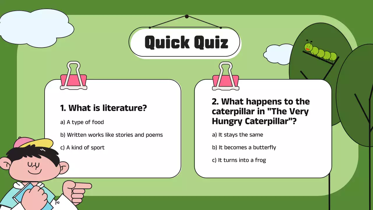 Blue Cartoon Literature Class Presentation