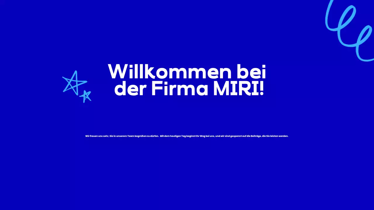 blue modern employee onboarding Präsentation