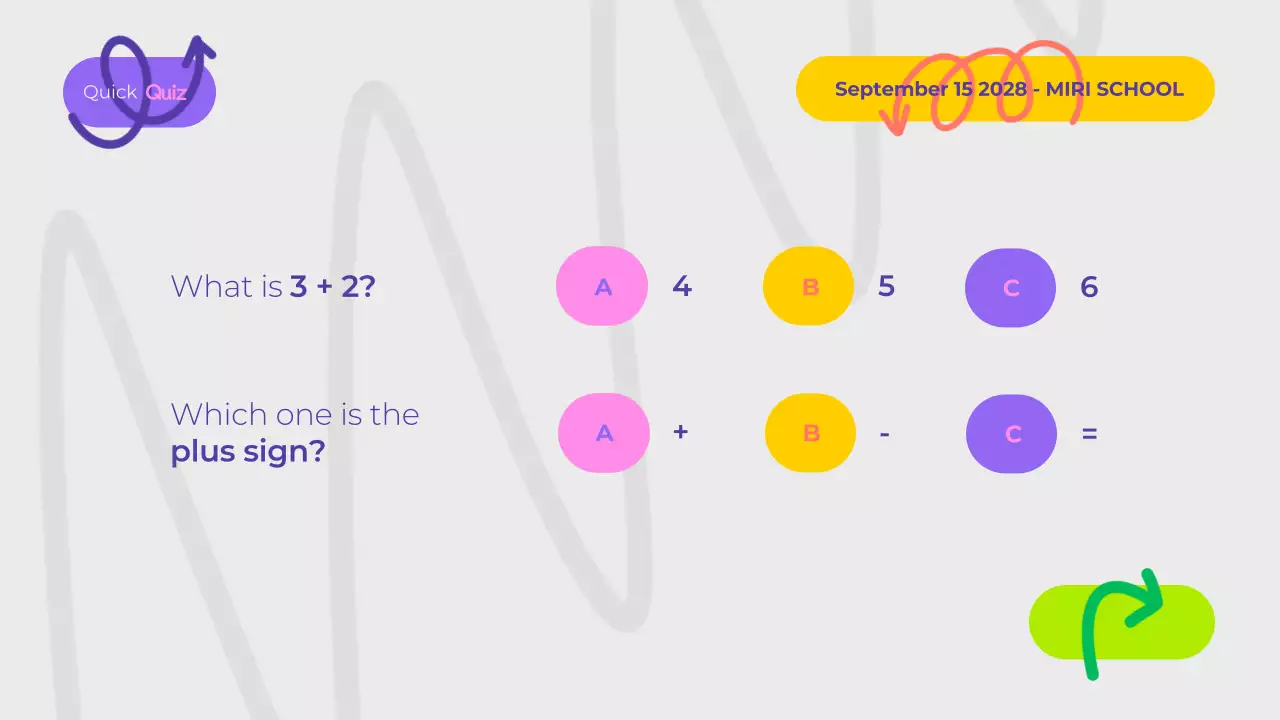 Purple playful math class presentation