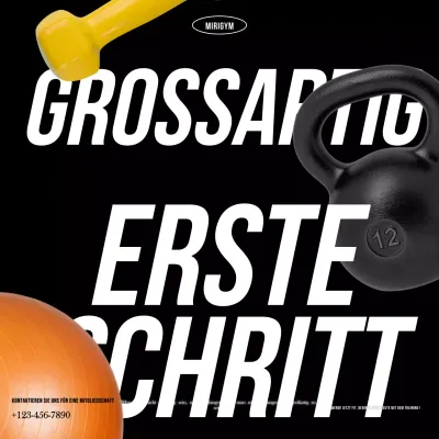 black modern fitness promotion