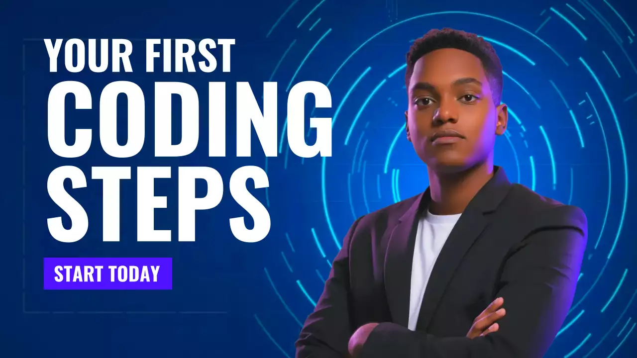 Blue Modern Coding Course Invitation YouTube Thumbnail