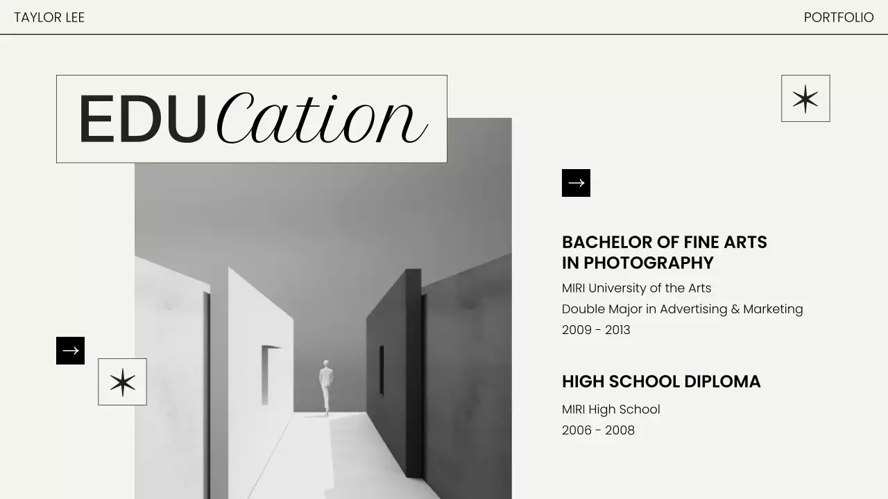 Black Minimal Portfolio Design Presentation