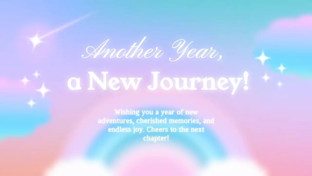 레인보우 에스테틱 생일 초대장 프레젠테이션