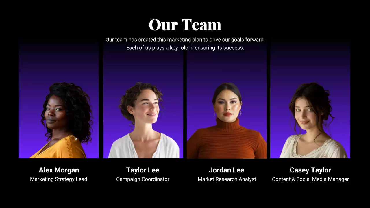 Purple Modern Marketing Plan Document Presentation