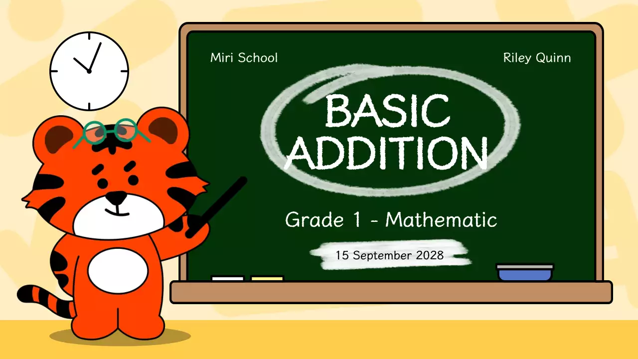 Orange Cartoon Math Class Presentation