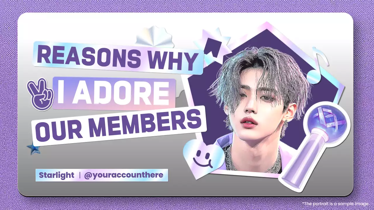 Purple Trendy Fan Diary Presentation