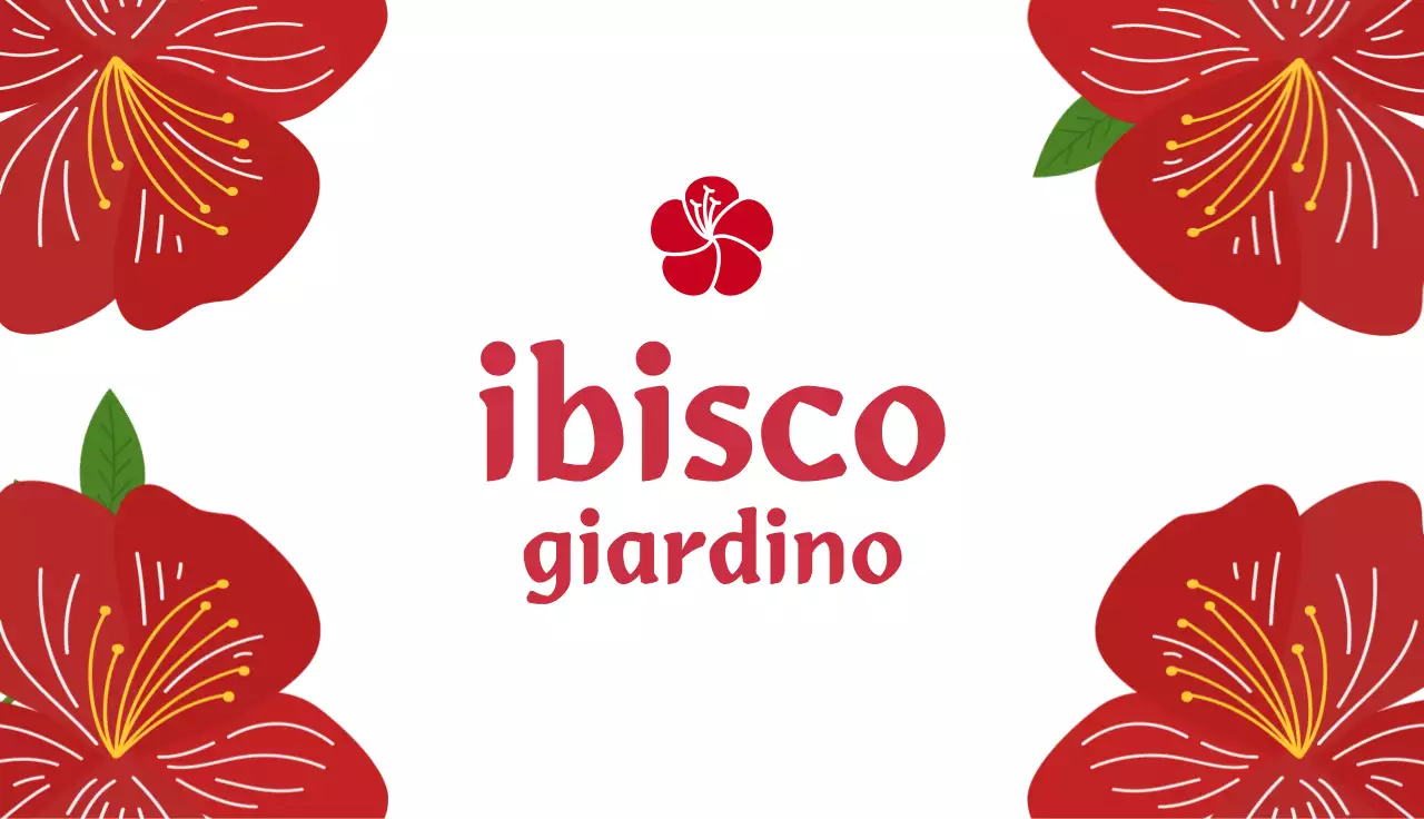 biglietto da visita floreale rosso